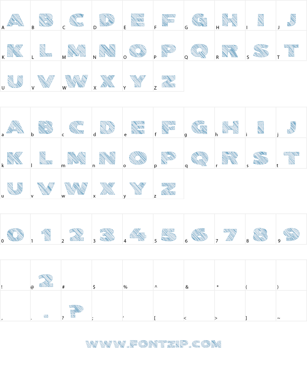 Kwixter Sketch Font Character